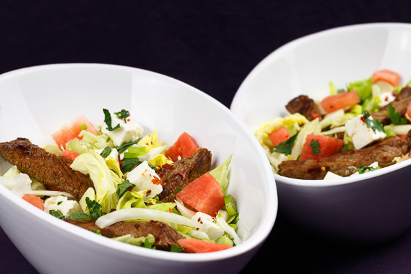 Grilled-Watermelon-Fennel-Feta-Salad-Steak-Prawns-1